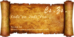 Csépe Zsófia névjegykártya