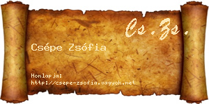Csépe Zsófia névjegykártya